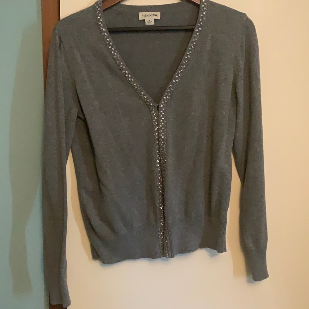 St. John’s Bay, Medium, women’s, grey cardigan